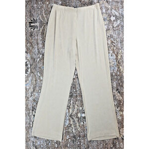 Chicos Travelers No Tummy Pants Womens 1 US 8 Canella Tan Pull On Slinky NWT
